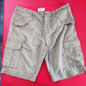 Old Navy waterproof cargo short cream men's size 34